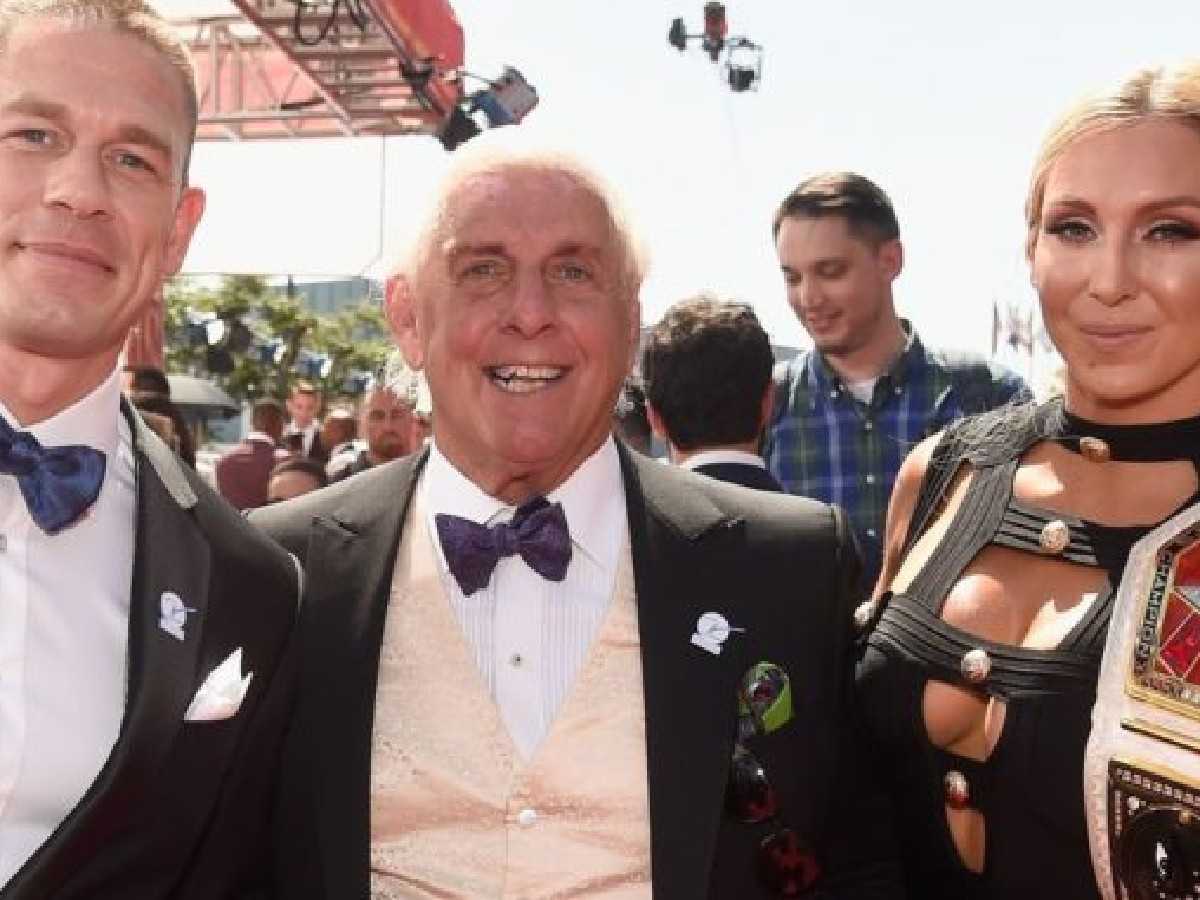 John Cena, Ric Flair and Charlotte Flair 