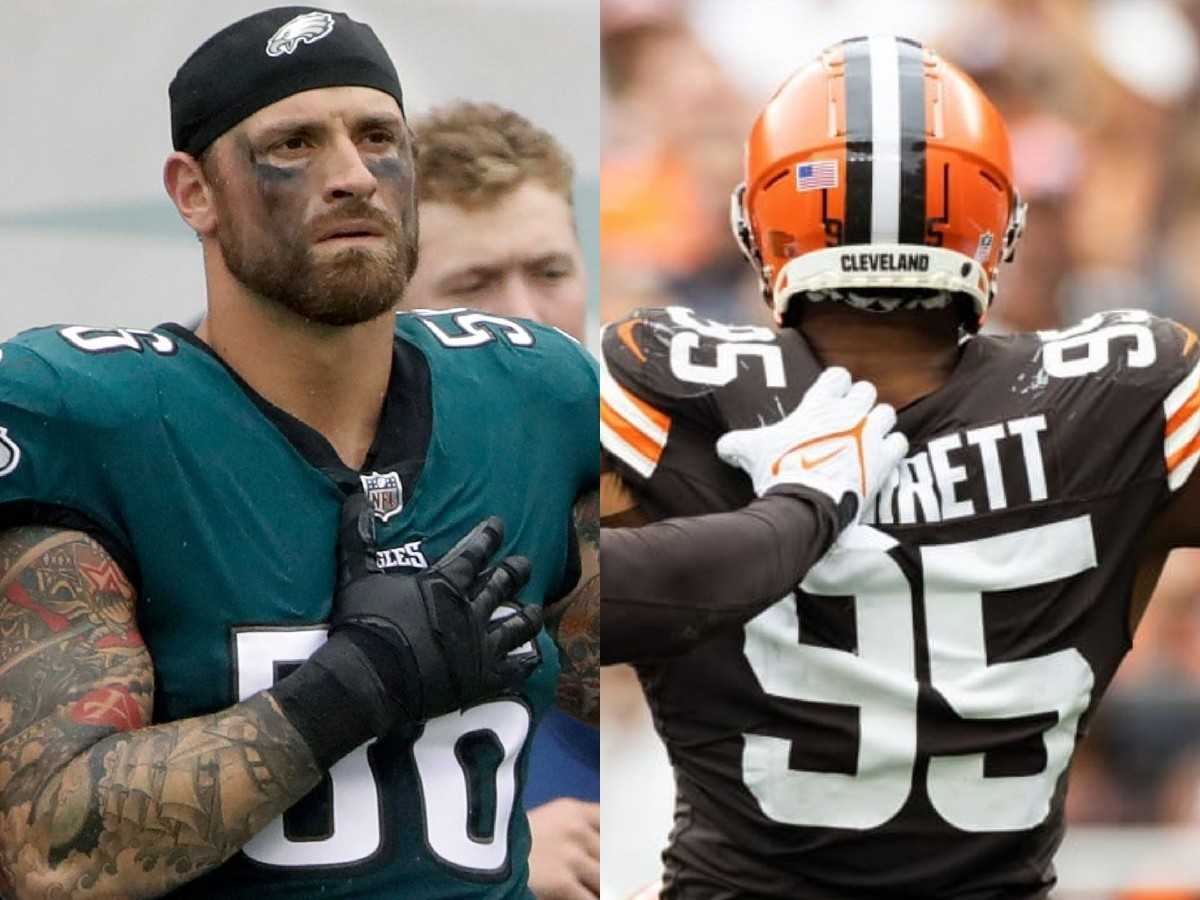 Chris Long (L) and Myles Garett (R)