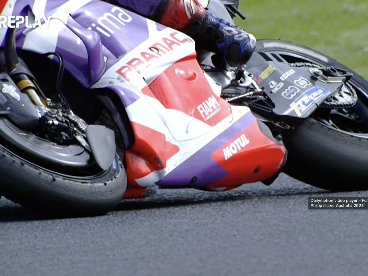 Jorge Martin's tires at Phillip Island (via MotoGP)