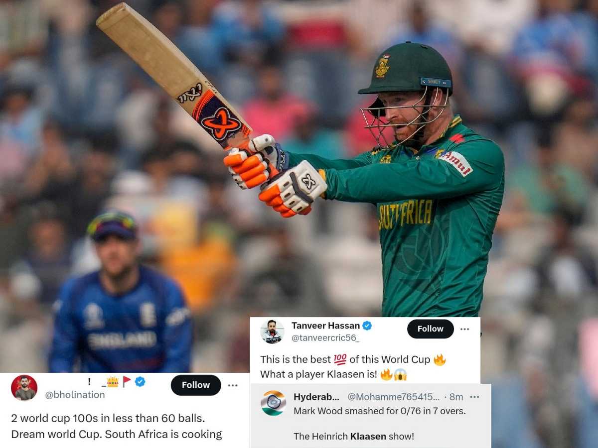 “Pls someone remind him this is ODI”- Netizens in awe as Heinrich Klaasen creates mayhem to take South Africa to mammoth total against England