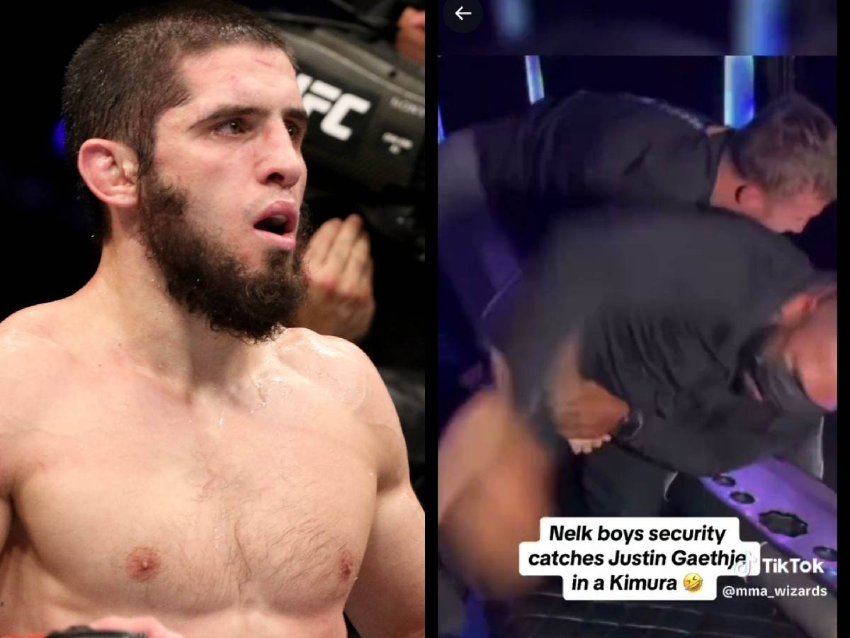 WATCH: Justin Gaethje getting submitted by NELK boys bodyguard has fans doubting The Highlight’s chances against Islam Makhachev