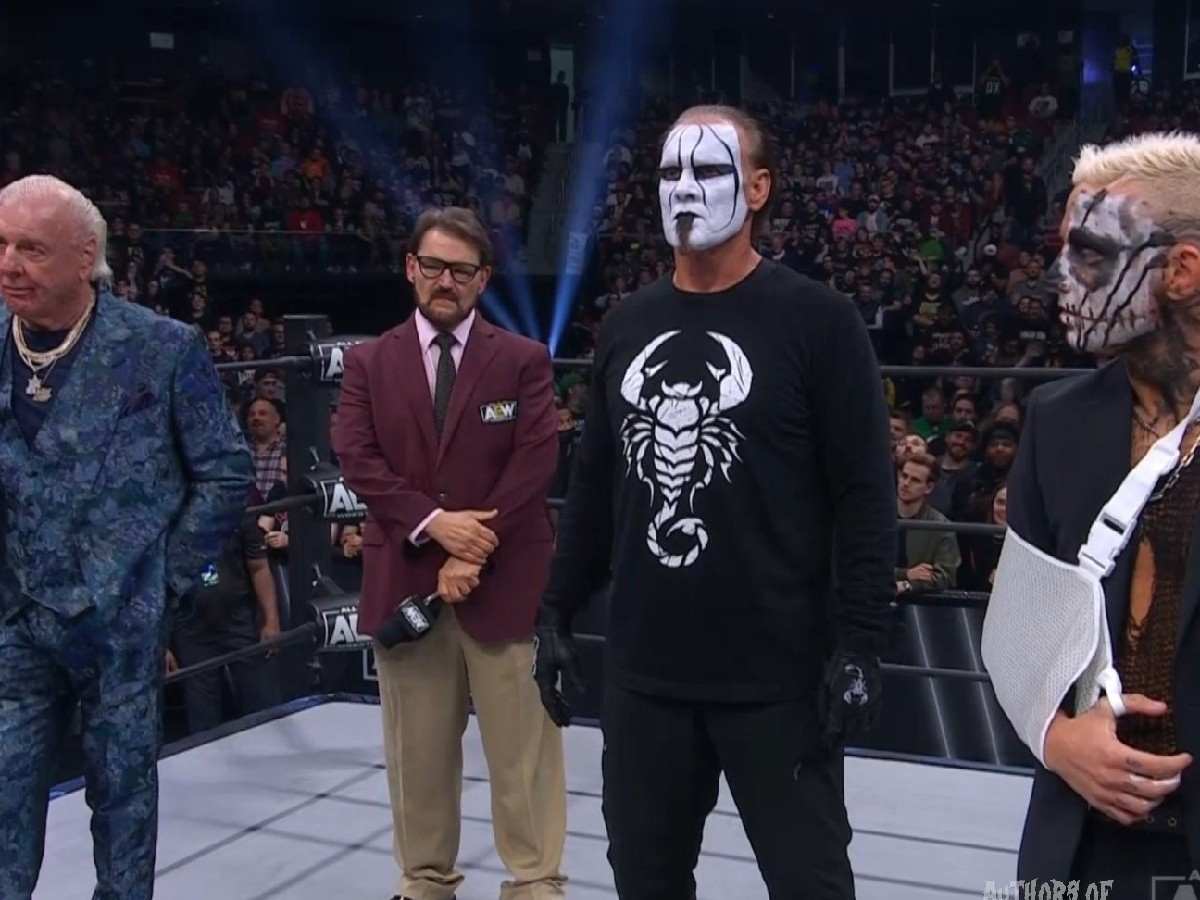 Ric Flair, Sting, Tony Schiavone and Darby Allin