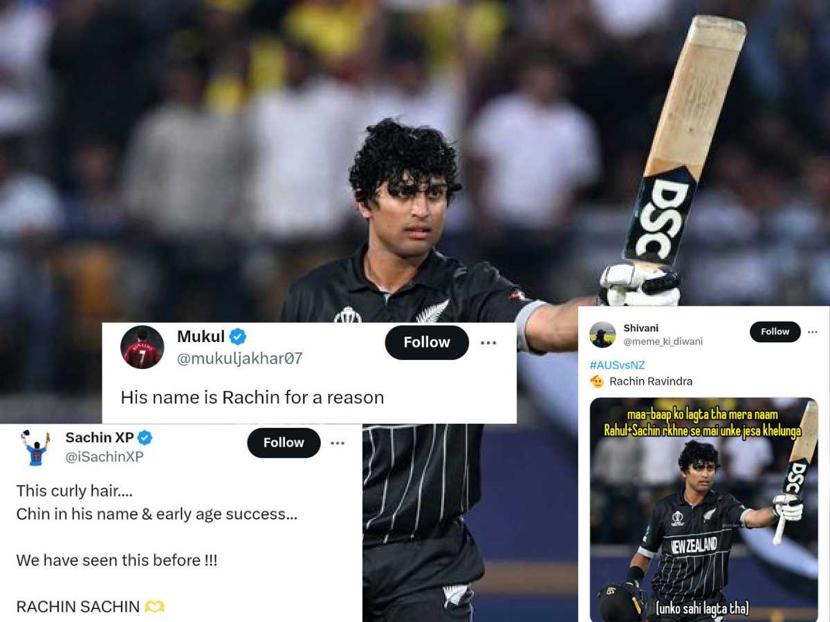 Cricket World Cup 2023: “His name is Rachin for a reason”- Netizens in awe of Rachin Ravindra as he slams another century against Australia