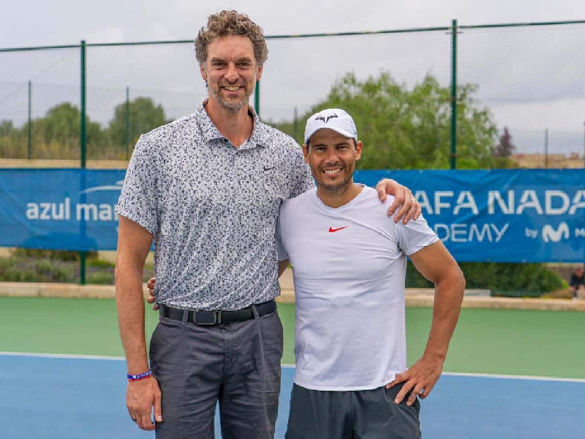 Rafael Nadal hosts fellow Spanish great Pau Gasol at his Academy, thanks him for the special visit