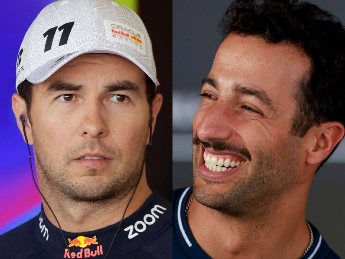 “Hello South American driver guy, you’re fired”- Fans brutally troll Sergio Perez as Daniel Ricciardo out-qualifies him in an Alphatauri at Mexico