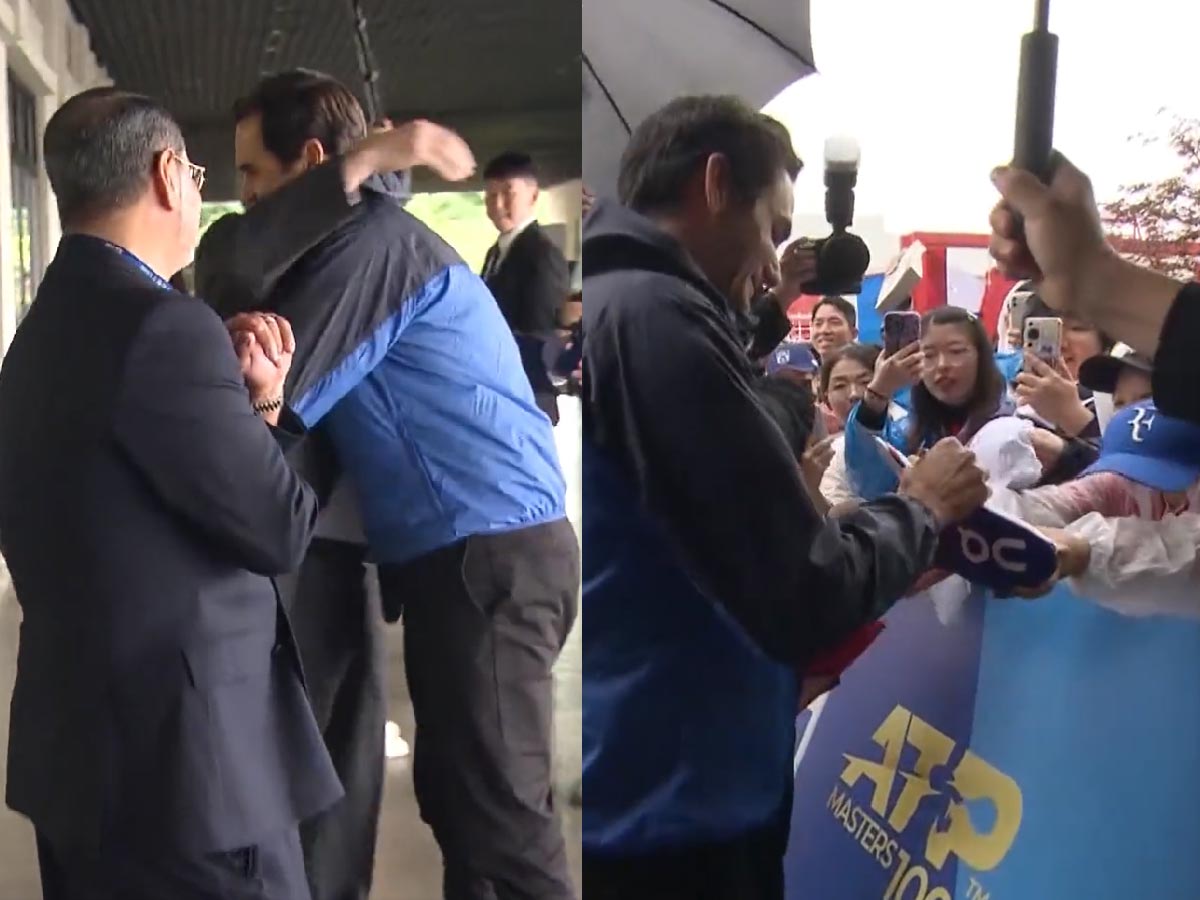 WATCH: Roger Federer gets a rousing welcome at the Shanghai Masters ahead of his tribute ceremony celebrating his illustrious career 