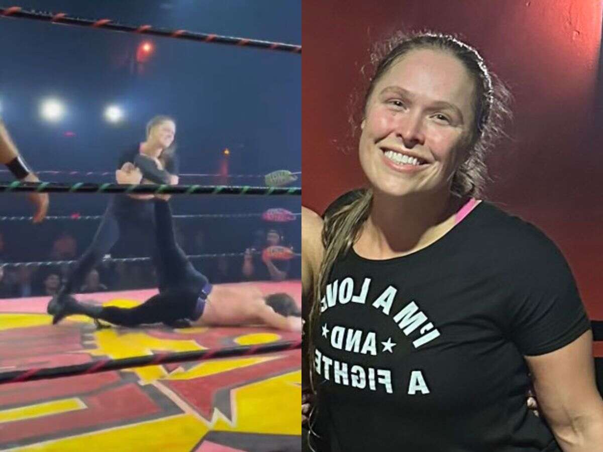 “That was a quick retirement” – Fans elated as Ronda Rousey wrestles former male WWE star in her first appearance since SummerSlam