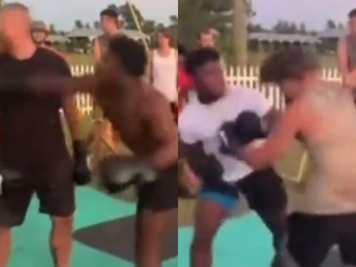 Father and son lose in street boxing