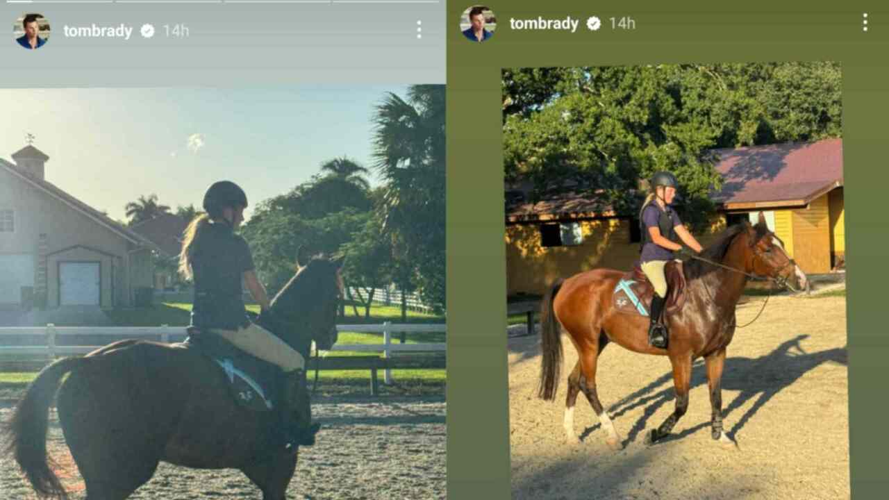 Tom Brady hypes his daughter Vivian’s equestrian skills as he shares multiple snaps on social media