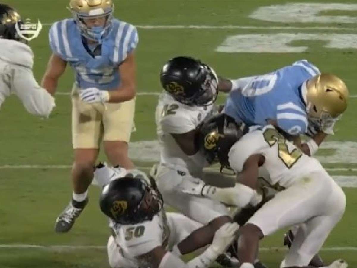 WATCH: Colorado’s Travis Hunter takes big hit from teammate in devastating loss against UCLA Bruins