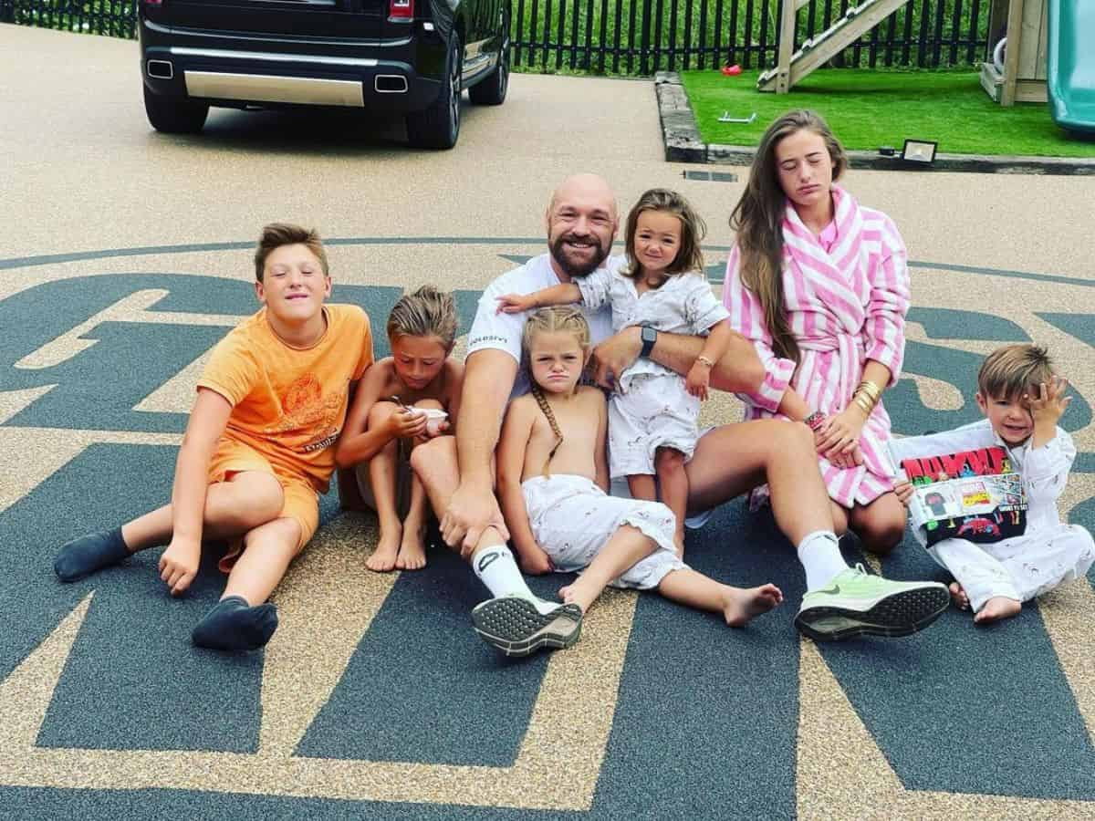 Tyson Fury with his kids