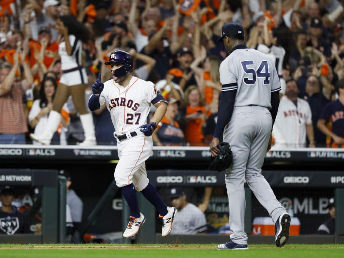 Jose Altuve and Aroldis Chapman