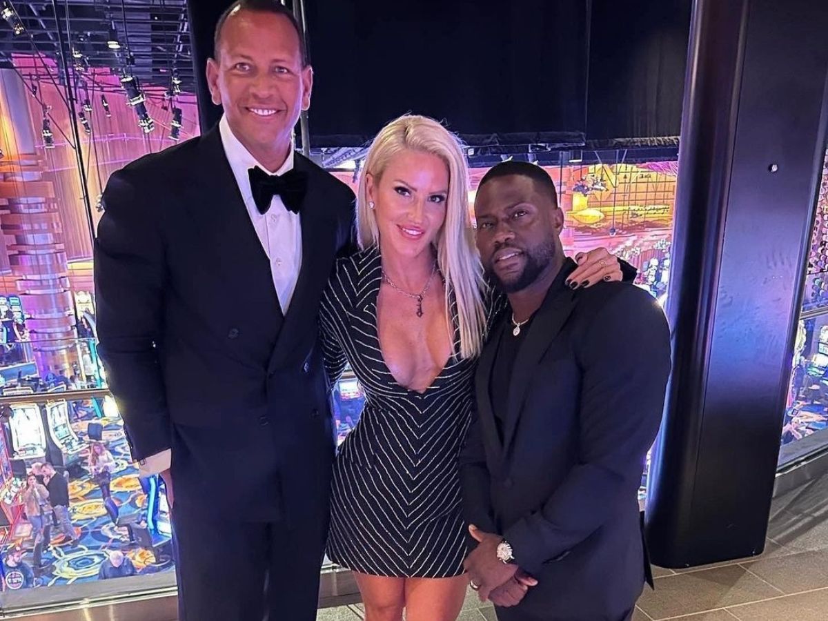 Alex Rodriguez, Jaclyn Cordeiro and Kevin Hart