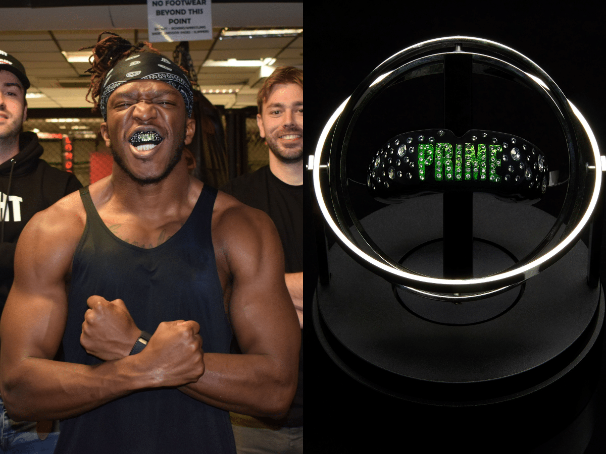 “Bro wants to go out in style” – Fans poke fun at KSI for his diamond-studded bedazzled mouthguard worth almost $50,000 for his Misfits Prime Card match against Tommy Fury