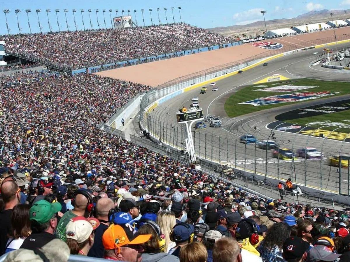 Audience in attendance at the las Vegas Speedway