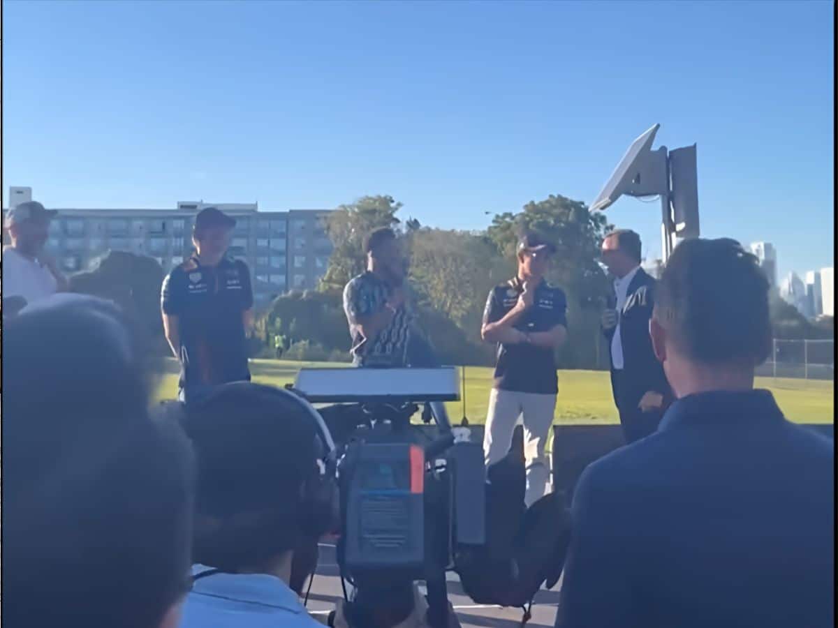 WATCH: ‘You have more babies than Max has championships,’ Christian Horner publicly ribs Sergio Perez during Red Bull’s pre-US GP event