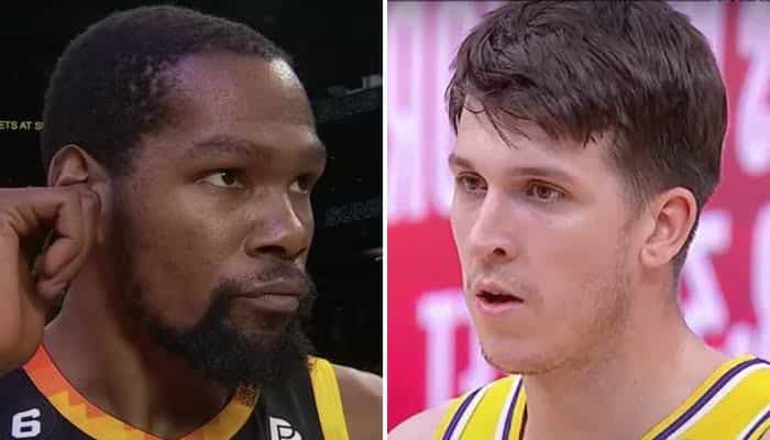 Kevin Durant HUMILIATED helpless Austin Reaves before warning Lakers bench during Suns’ demolition of LeBron James and co.