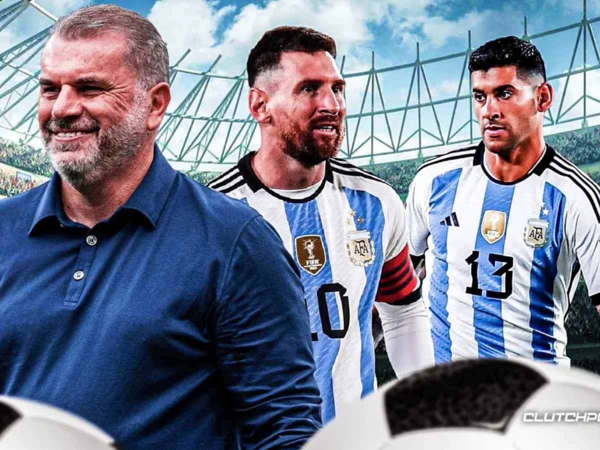 Ange Postecoglou, Lionel Messi and Cristian Romero