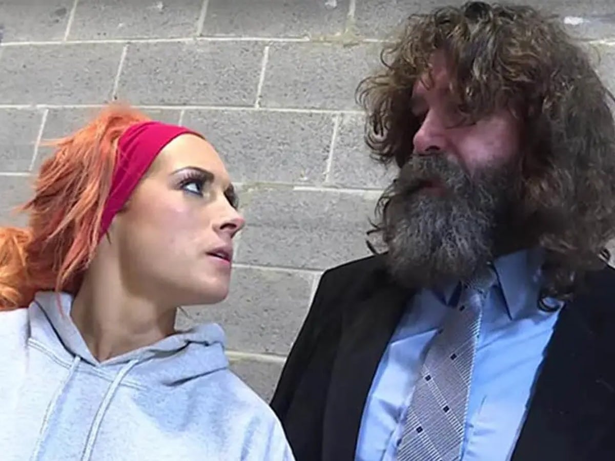 Becky Lynch and Mick Foley