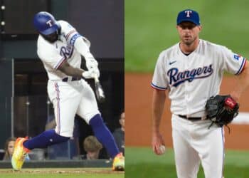 Max Scherzer and Adolis Garcia