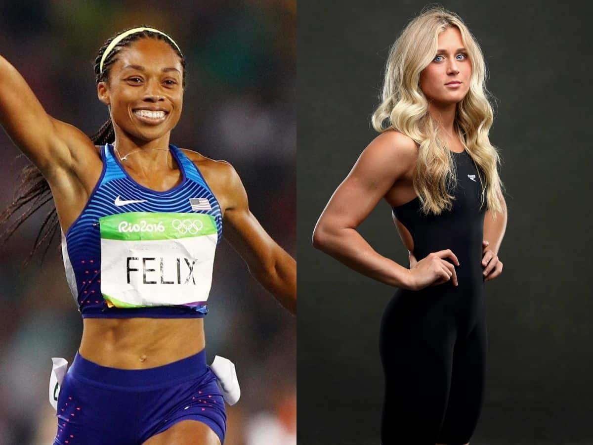 Riley Gaines and Allyson Felix 