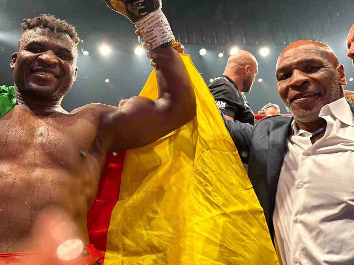 Francis Ngannou and Mike Tyson 