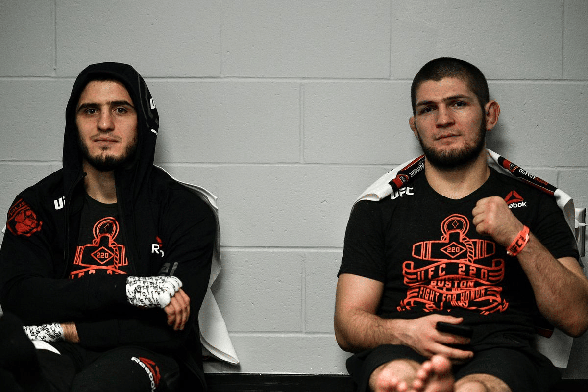 Islam Makhachev and Khabib Nurmagomedov