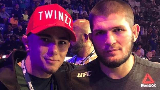 Muhammad Mokaev and Khabib Nurmagomedov