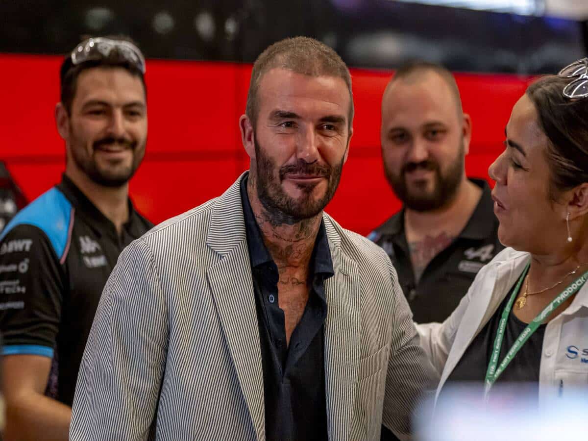 $450 Million net worth Real Madrid legend David Beckham enjoys the Qatar GP after striking success with his latest Netflix show