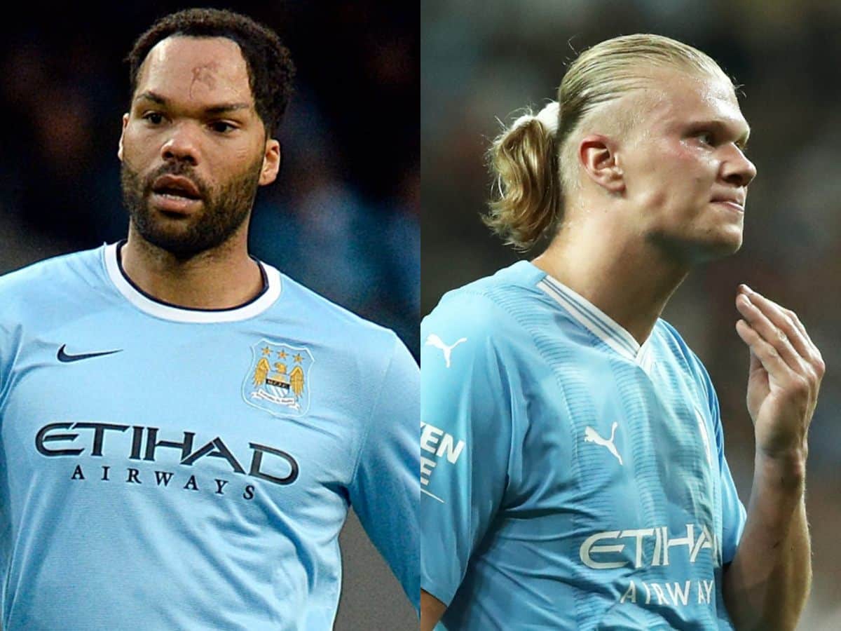 Joleon Lescott and Erling Haaland 