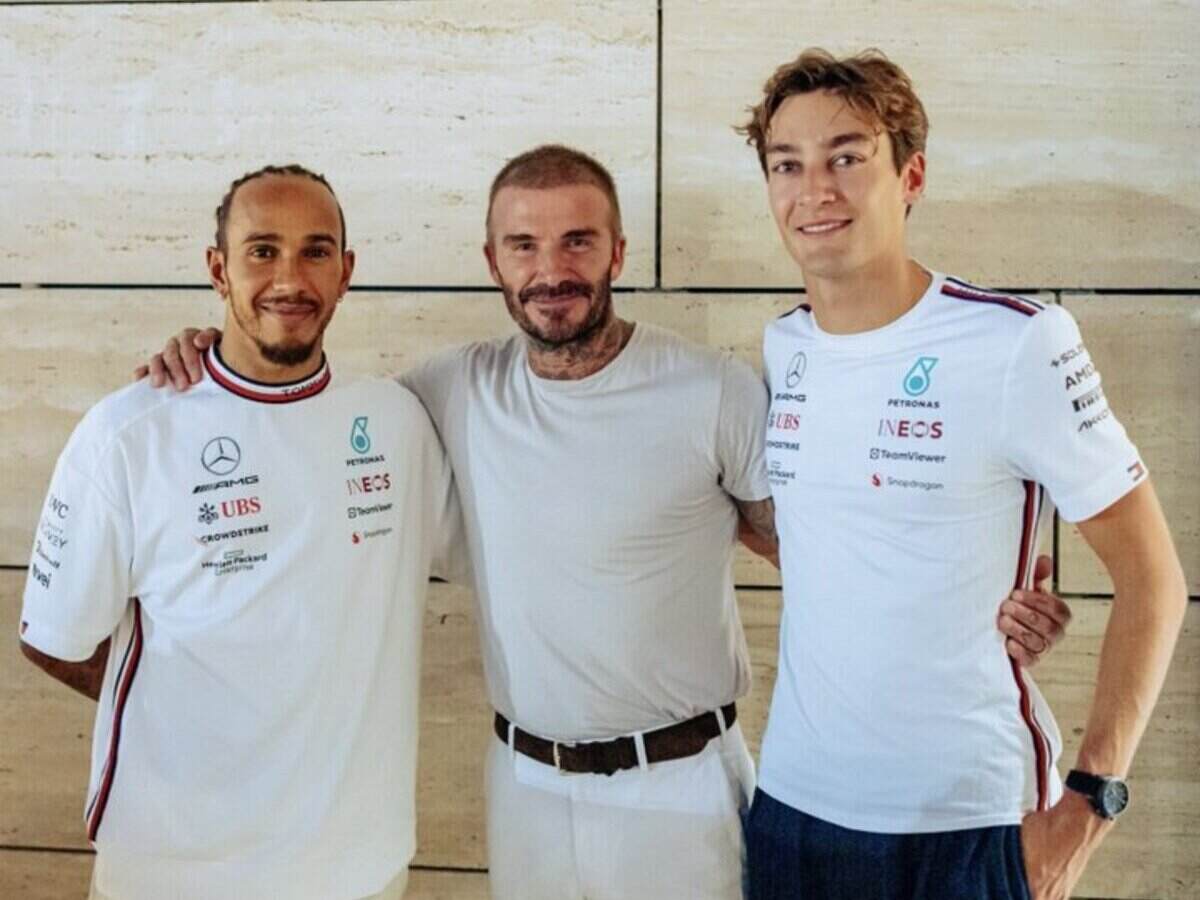 $450 million worth David Beckham spotted with Lewis Hamilton and Max Verstappen at Qatar GP