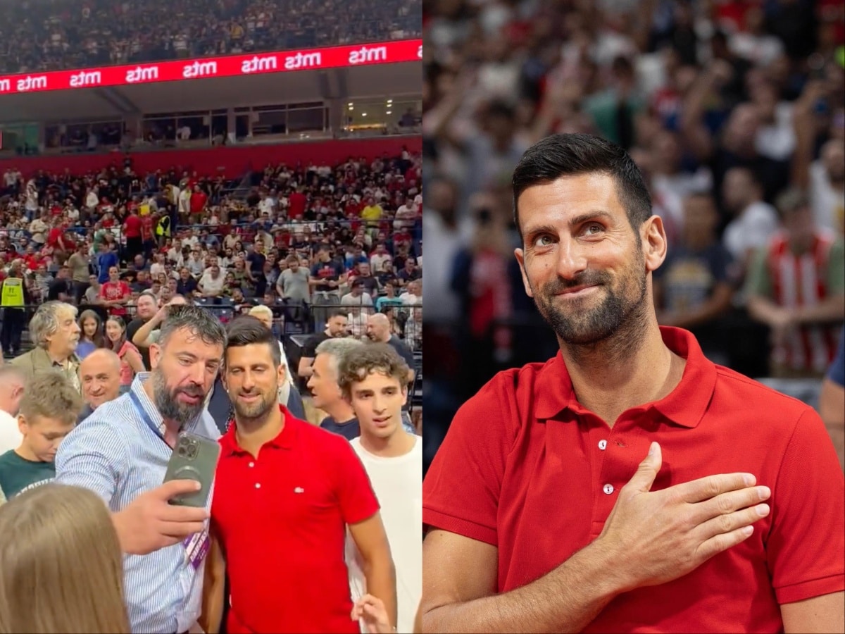 WATCH: Novak Djokovic gets flooded by fans for photos as he attends Red Star’s Euroleague debut