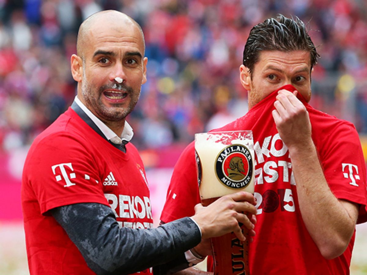 Pep Guardiola and Xabi Alonso 