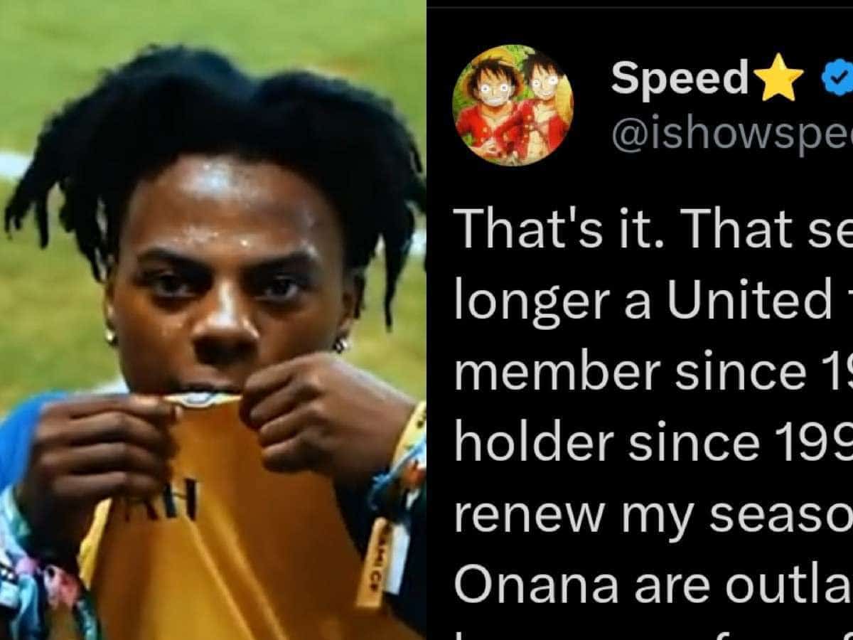 “They don’t know you lil bro” – Fans mock IShowSpeed for switching Loyalties after embarrassing Manchester United defeat