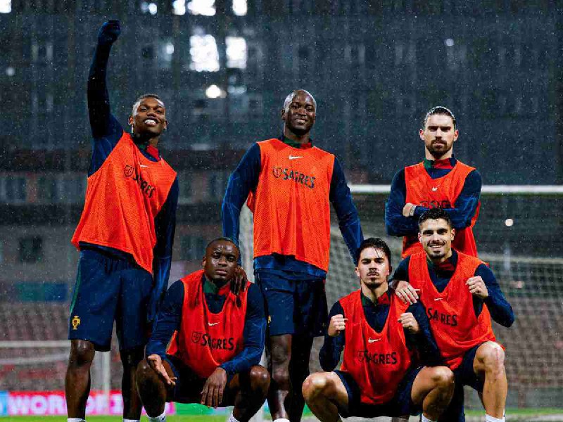 Portugal players in training