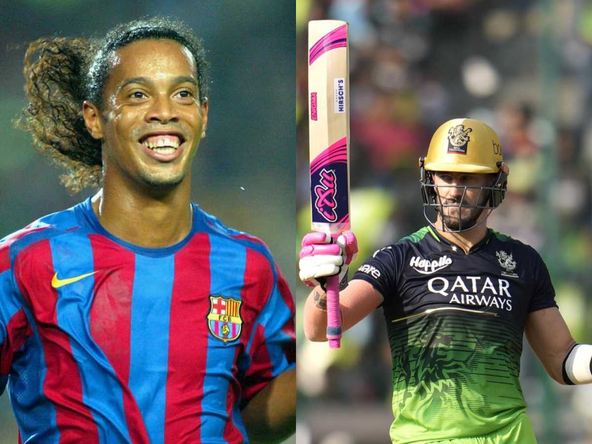 Ronaldinho and Faf du Plessis 