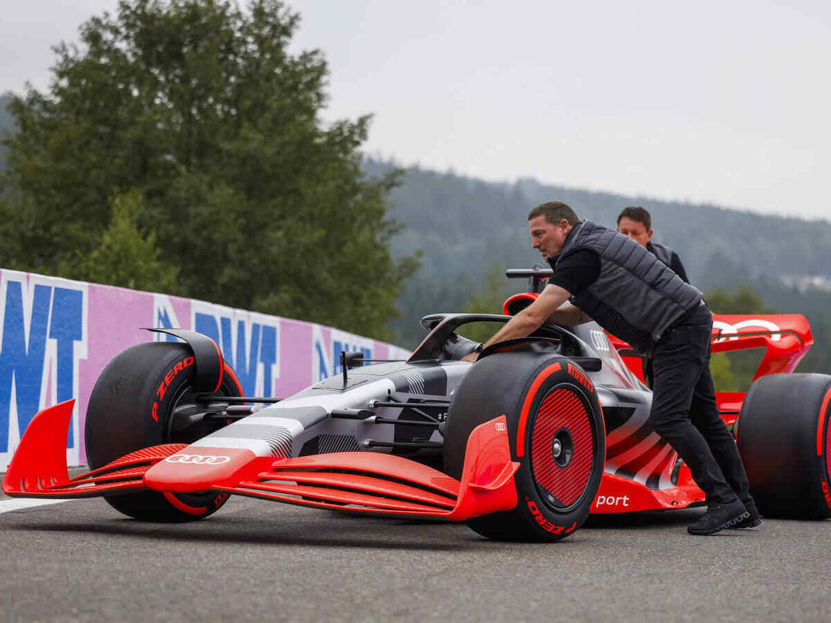 A show model Audi Formula 1 car