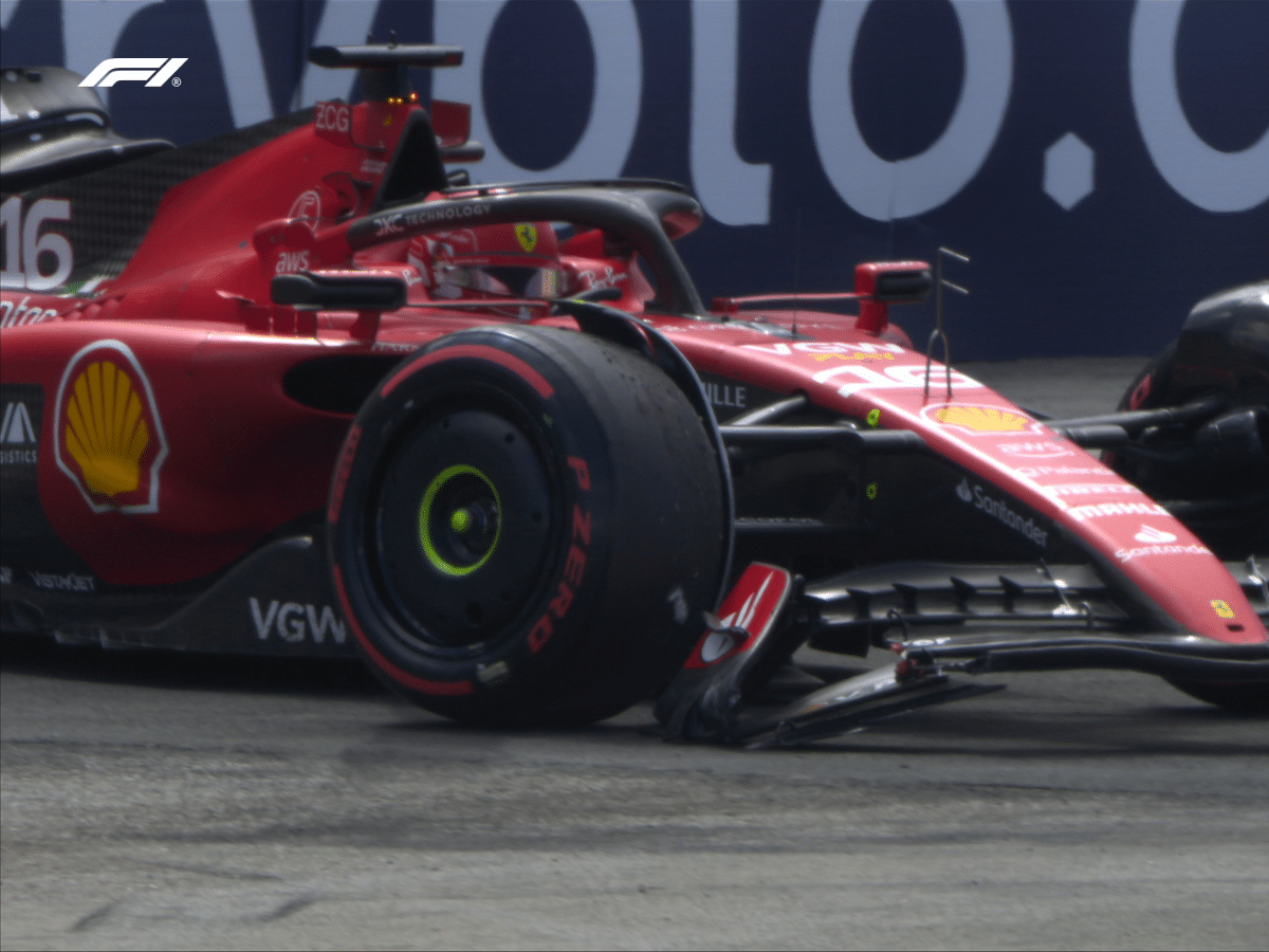 WATCH: “Why the f**k am I so unlucky?” Charles Leclerc has an outburst on team radio after hitting the barriers on the formation lap in Brazil