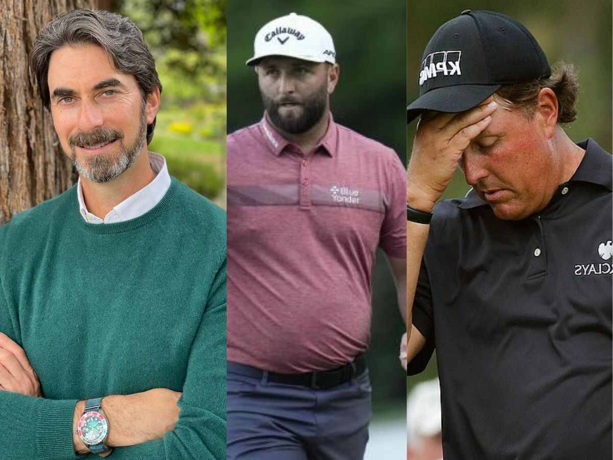 Alan Shipnuck, Jon Rahm and Phil Mickelson