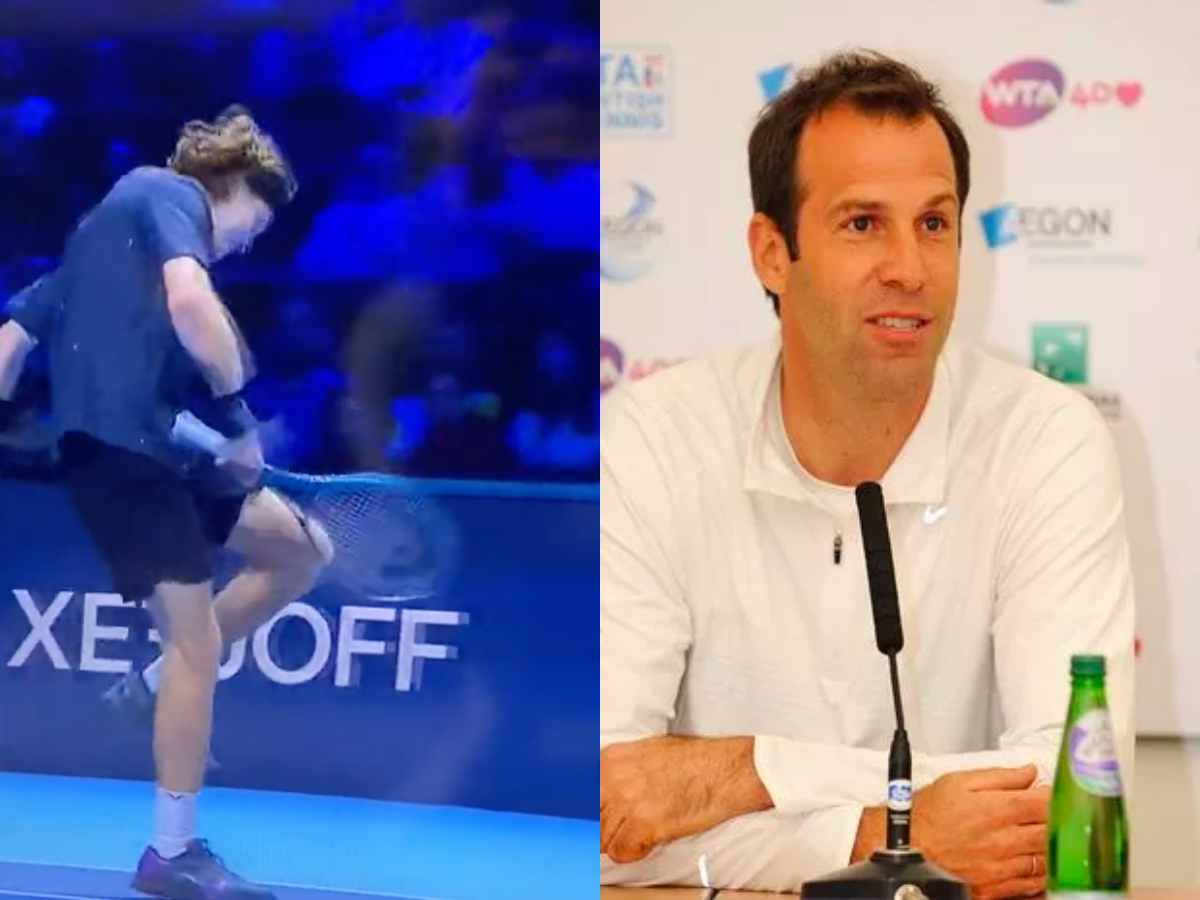 “He’s lost his mind,” Andrey Rublev called CRAZY by Greg Rusedski following his violent outburst after losing to Carlos Alcaraz