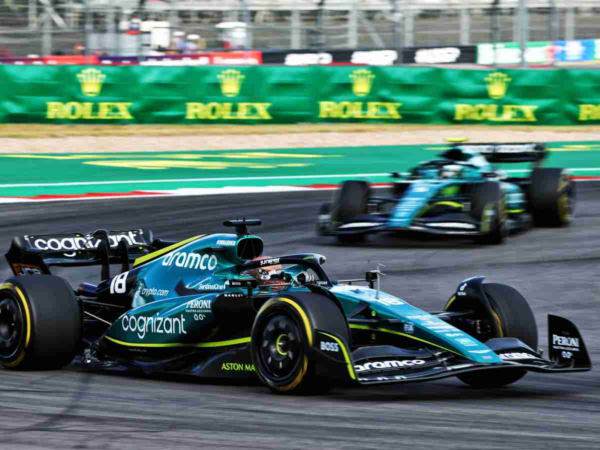 Aston Martin cars on track 