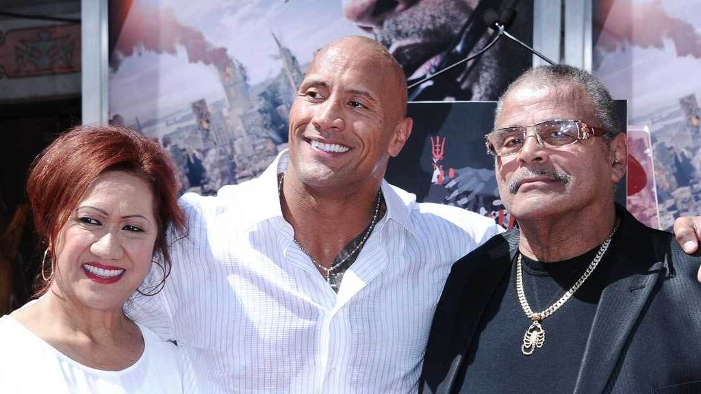 Ata, Dwayne and Rocky Johnson