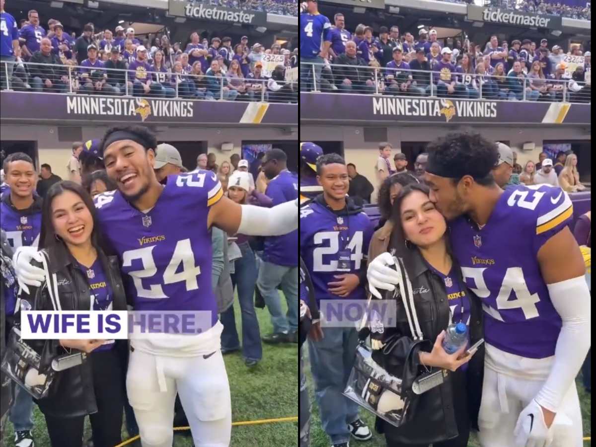 WATCH: Vikings safety Camryn Bynum on cloud-9 after wife finally attends his game amid numerous visa struggles