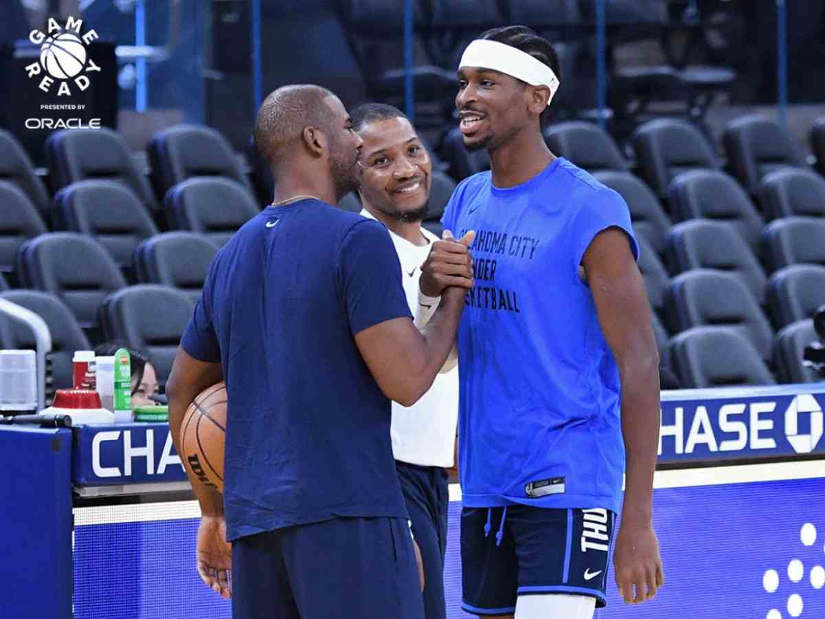 WATCH: Shai Gilgeous-Alexander especially rushed to the stands to greet ex-teammate Chris Paul’s family after the Thunder-Warriors game