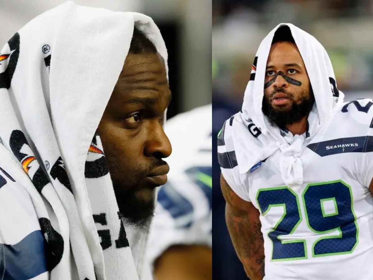 Cliff Avril (L) and Earl Thomas (R)