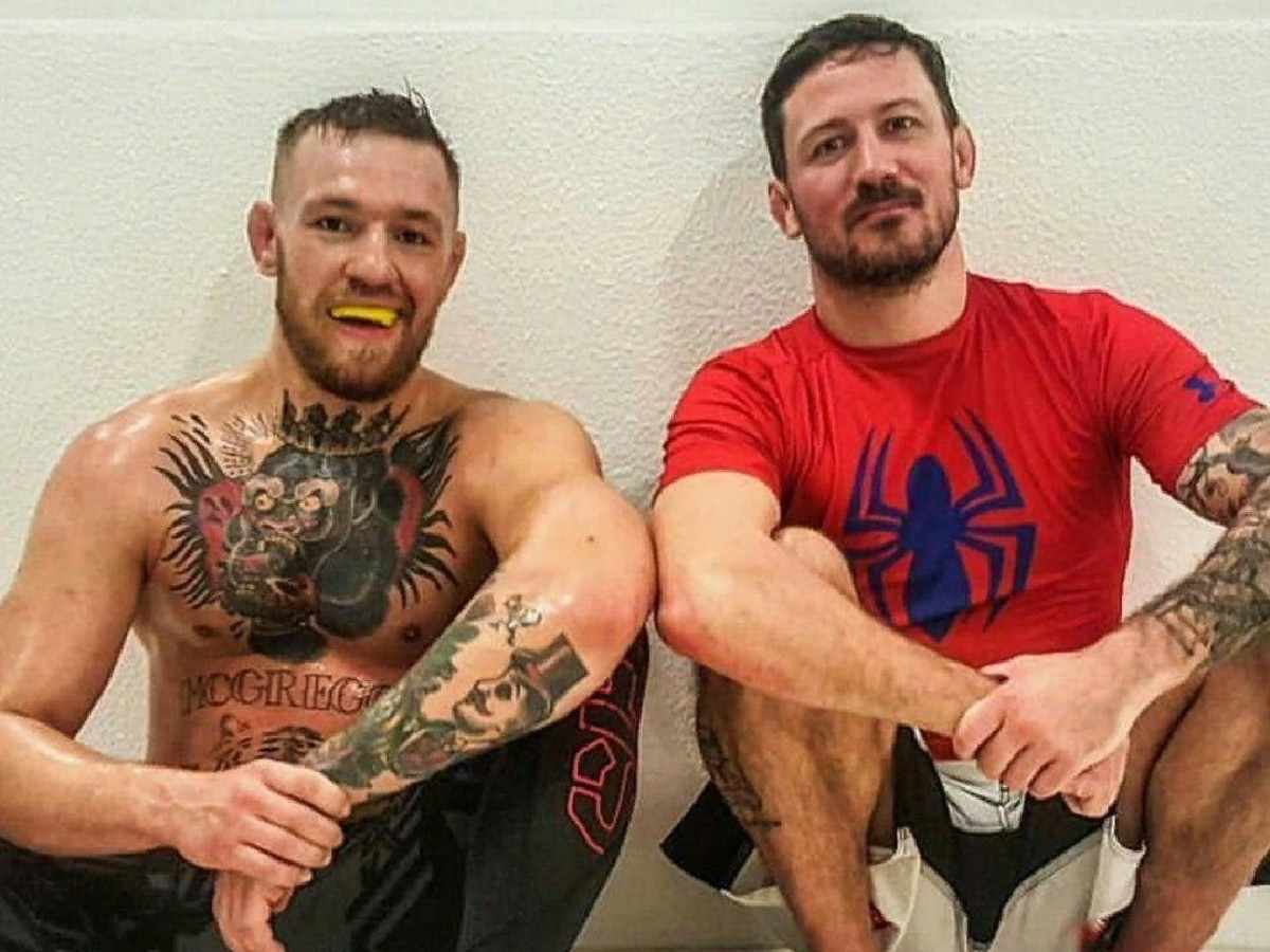 Conor McGregor with coach John Kavanagh