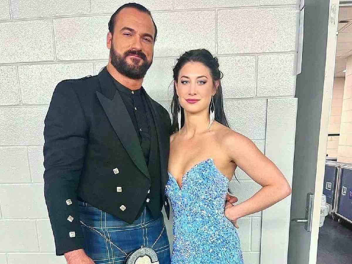 Drew McIntyre with his wife