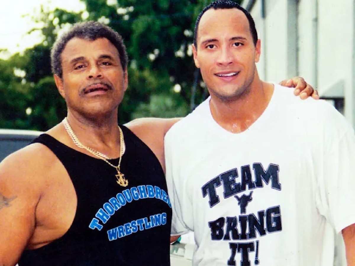 Dwayne Johnson and Rocky Johnson