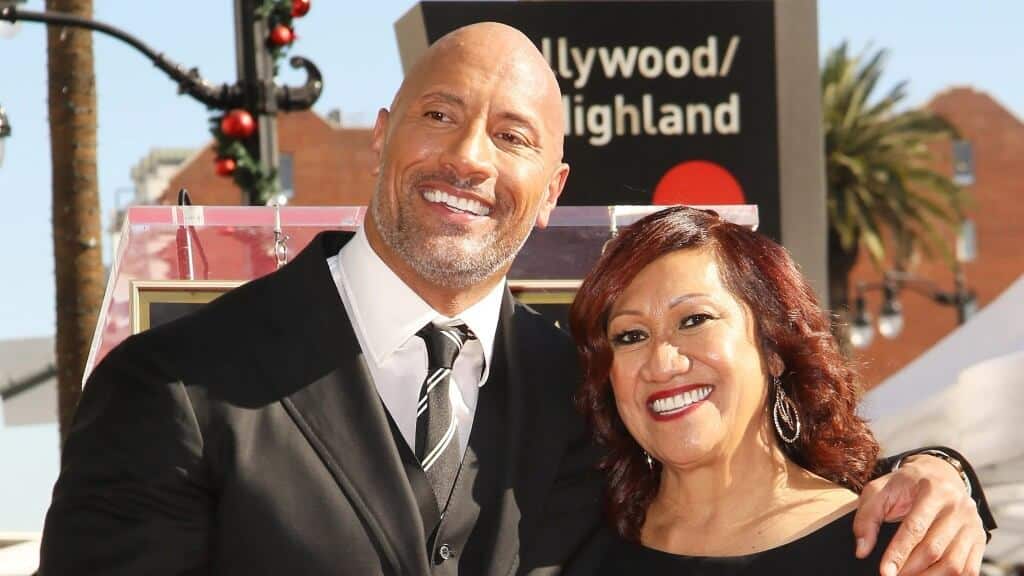 Dwayne Johnson with his mother, Ata Johnson