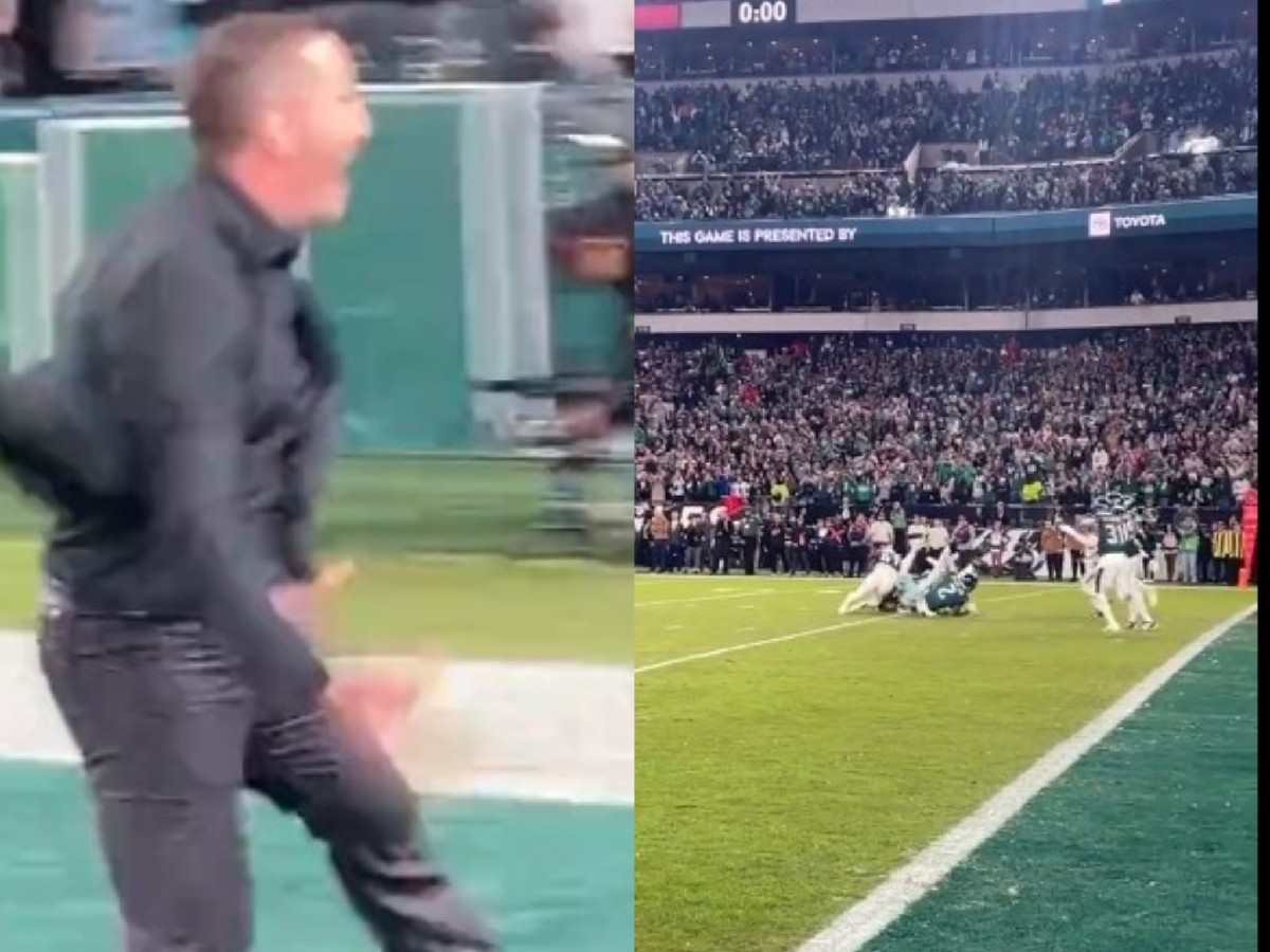 WATCH: Eagles GM Howie Rosman leaps in joy on the sidelines following team’s authoritative win over Cowboys